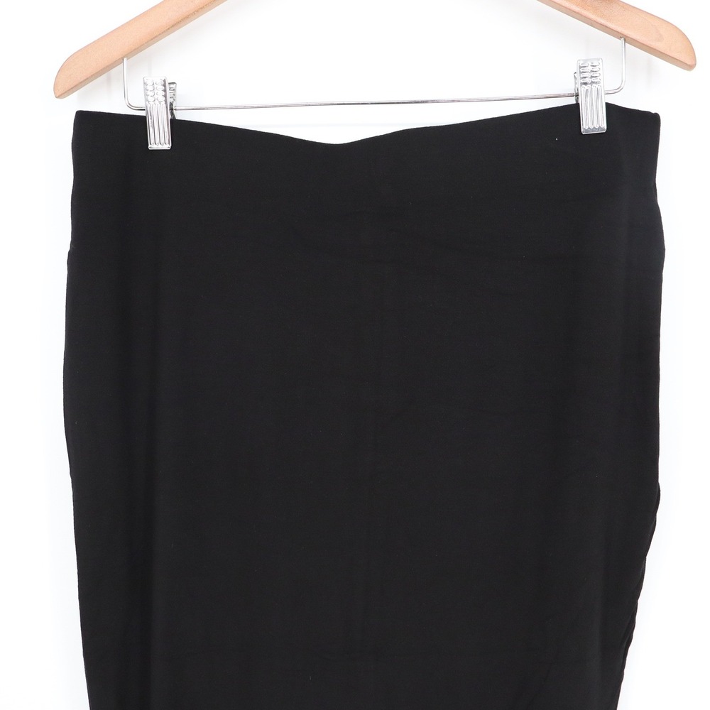 Naked Wardrobe Black Bodycon Midi Skirt Plus Size 1X Made in USA - Picture 3 of 8